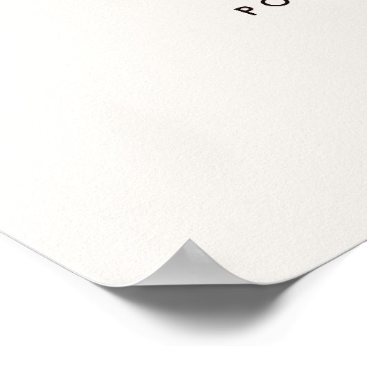 Begrüßung zur Hochzeit der modernen Typografie-Hoc Poster (Ecke)