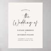 Begrüßung zur Hochzeit der modernen Typografie-Hoc Poster (Vorne)