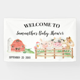 Begrüßungs-Baby-Dusche Farm Baby Animations Banner