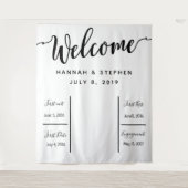 Begrüßungs-Foto-Standbanner Wandteppich (Vorderseite)