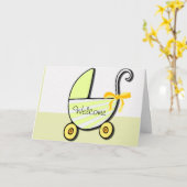 Begrüßungs- oder Babydusche Karte (Gelbe Blume)