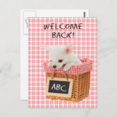 Begrüßungs-Rücken-Postkarte Postkarte (Vorne/Hinten)