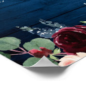 Begrüßungsabend der Probe Burgund Navy Poster (Ecke)