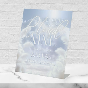 Begrüßungsabonnement auf Cloud Nine 9 Pampas Braut Sockelschild