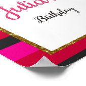 Begrüßungsabteilung für Geburtstag/Brautparty Poster (Ecke)