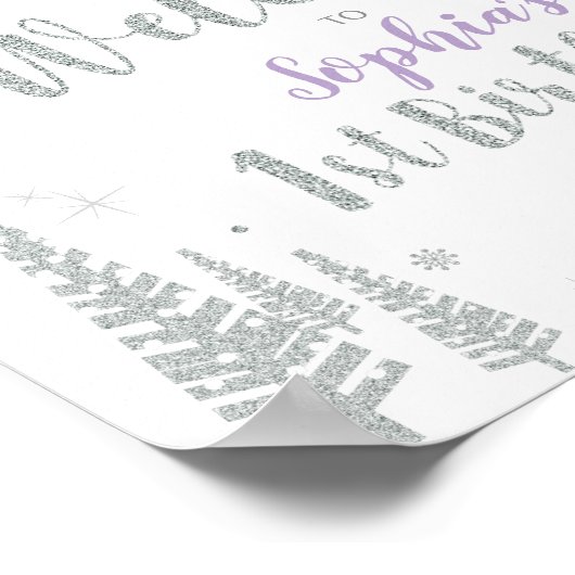 Begrüßungsabzeichen für das Wintermädchen 1. Gebur Poster (Ecke)