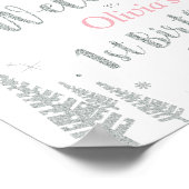 Begrüßungsabzeichen für das Wintermädchen 1. Gebur Poster (Ecke)