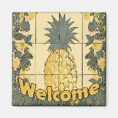 Begrüßungsananas Magnet (Vorne)