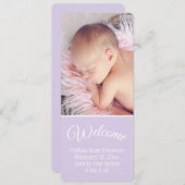 Begrüßungsankündigung für Baby (Vorne/Hinten)