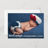 Begrüßungsankündigung Neue Baby Modern Card W Ankündigung (Vorne/Hinten)