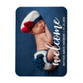 Begrüßungsankündigung New Baby Modern Magnet (Vertikal)