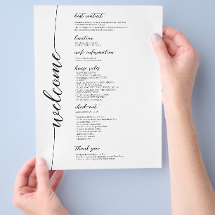 Begrüßungsanleitung für Ferien-Miete Hausordnung Flyer