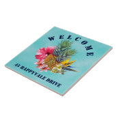 Begrüßungsansprache für tropische Ananas Fliese (Seite)