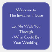 Begrüßungsaufkleber Quadratischer Aufkleber (Vorderseite)