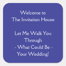 Begrüßungsaufkleber Quadratischer Aufkleber