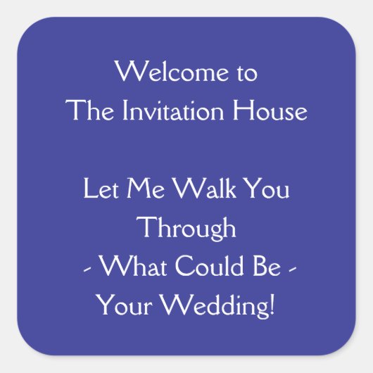 Begrüßungsaufkleber Quadratischer Aufkleber (Vorderseite)