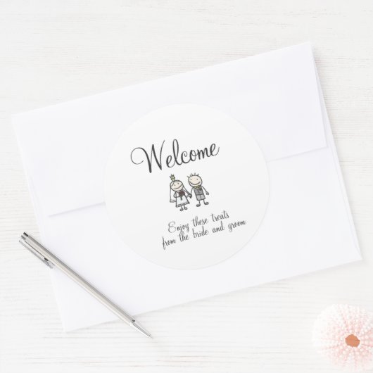 Begrüßungsaufkleber Runder Aufkleber (Umschlag)