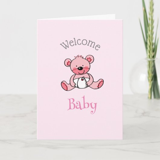Begrüßungsbaby-Card (personalisiert) Karte (Vorderseite)