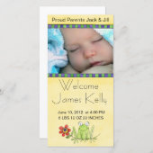Begrüßungsbaby-Fotokarte Ankündigung (Vorne/Hinten)