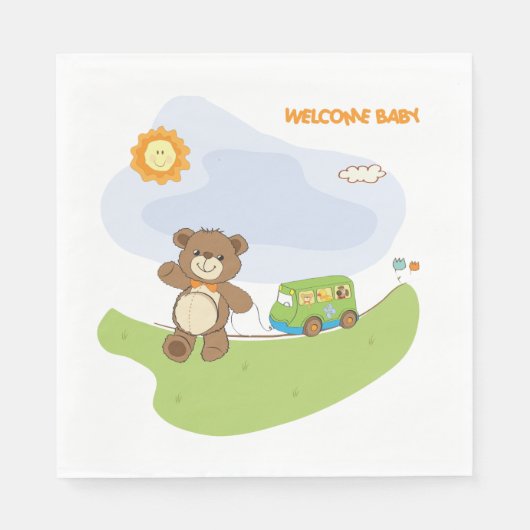 Begrüßungsbaby Serviette (Vorderseite)