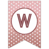 Begrüßungsbabys Zweifarbige Rose Gold Baby Duschbr Wimpelkette (Zweite Fahne)