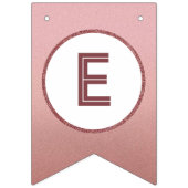 Begrüßungsbabys Zweifarbige Rose Gold Baby Duschbr Wimpelkette (Dritte Fahne)