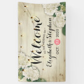 Begrüßungsbanner Blume Streichleuchten aus Holz Banner (Vertikal)