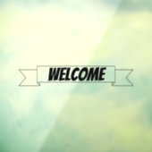 Begrüßungsbanner Fensteraufkleber (Blatt 3)