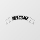 Begrüßungsbanner Fensteraufkleber (Blatt)