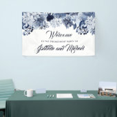 Begrüßungsbanner für Indigo Blue Floral Engagement Banner (Messeveranstaltung)