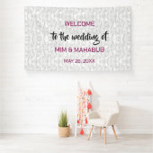 Begrüßungsbanner für romantische Blumenzehen Banner (Insitu)