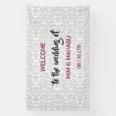 Begrüßungsbanner für romantische Blumenzehen Banner (Vertikal)