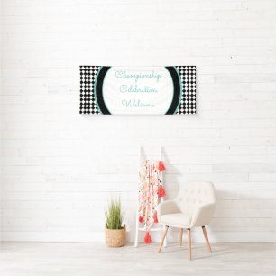 Begrüßungsbanner für Schwarz-Weiß-Rennen Banner