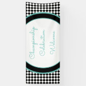 Begrüßungsbanner für Schwarz-Weiß-Rennen Banner (Vertikal)