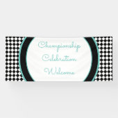 Begrüßungsbanner für Schwarz-Weiß-Rennen Banner (Horizontal)