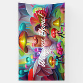 Begrüßungsbanner für Zuhause, speziell für Vinyl B Banner (Vertikal)