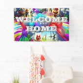 Begrüßungsbanner für Zuhause, speziell für Vinyl B Banner (Insitu)