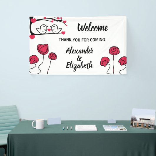 Begrüßungsbanner Liebesvogel Banner (Messeveranstaltung)