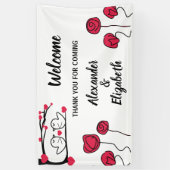 Begrüßungsbanner Liebesvogel Banner (Vertikal)