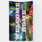 Begrüßungsbanner mit Pilzen-Zuhause Banner (Vertikal)