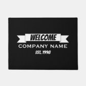 Begrüßungsbanner Ribbon, Firmenname Fußmatte (Vorderseite)