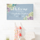 Begrüßungsbanner Wasserfarben Sukkulente Pflanze Banner (Insitu)