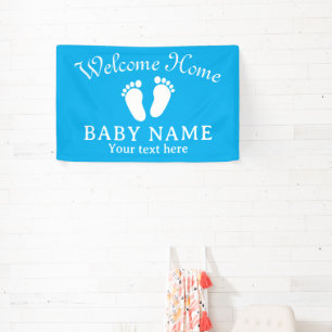 Begrüßungsbanner Zuhause Baby Feet Banner