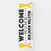 Begrüßungsbanner Zuhause Militär Gelbe Schleife Banner (Vertikal)