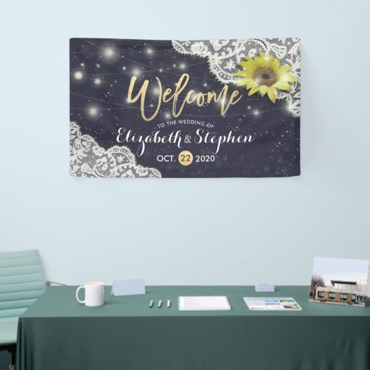 Begrüßungsbannerlace Sonnenblumensaite Light Banner (Messeveranstaltung)