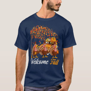 Begrüßungsbaum drei Truthühner mit Pumpkins Pi T-Shirt