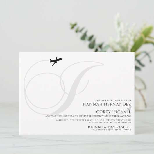 Begrüßungsbereit für die erste Hochzeitsfeier Einladung (Stehend Vorderseite)