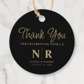 Begrüßungsbeutel oder -körbe für das Hochzeitsmono Geschenkanhänger (Vorderseite)