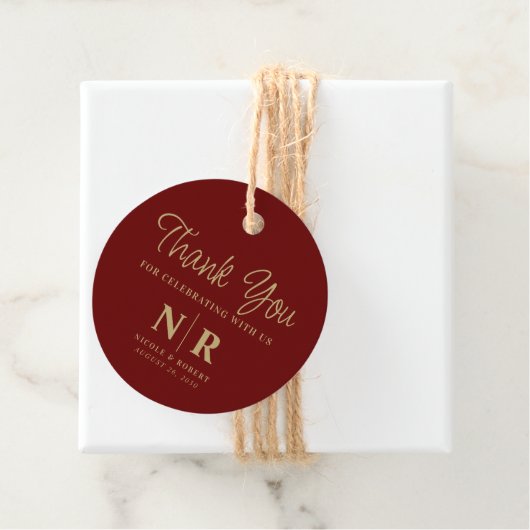 Begrüßungsbeutel oder -körbe für das Hochzeitsmono Geschenkanhänger (Beispiel)