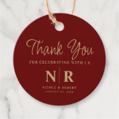 Begrüßungsbeutel oder -körbe für das Hochzeitsmono Geschenkanhänger (Vorderseite)